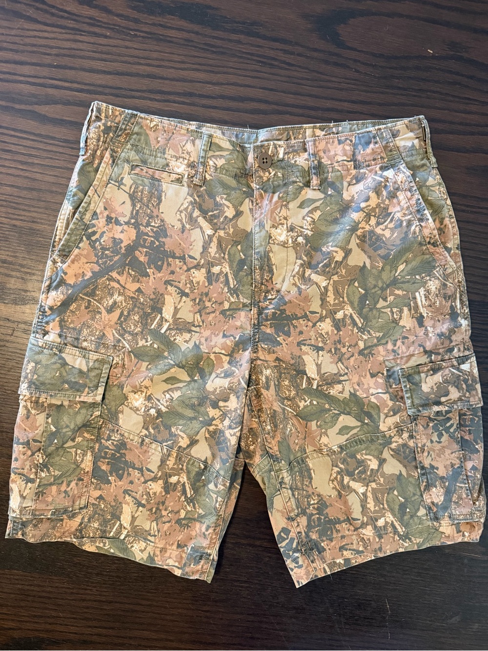 American Eagle Flex Lived-In Cargo Shorts in Camo
